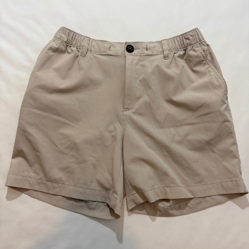 Chubbies Everyday Shorts Mens Large Tan Khaki 6" Inseam Elastic Waist Regular